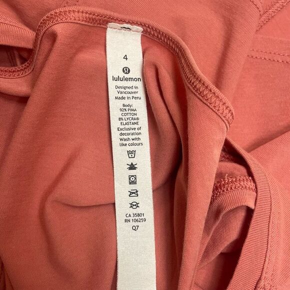 Lululemon Cut Back Crop Tank Rustic Coral size 4 - Picture 7 of 13